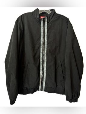 Supreme Black Logo Tape Zip Track Jacket Windbreaker Mesh Lined Size Medium